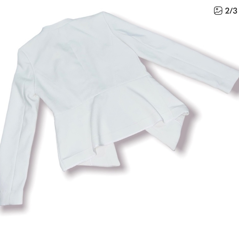 Banana Republic White Cutaway Blazer Jacket Career Chic Minimalist Style - Picture 5 of 6